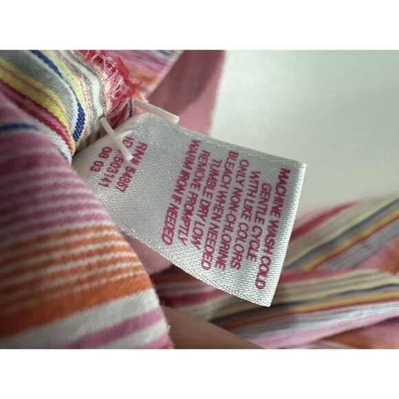 PINK x Victoria's Secret Pajama Pants S Blue Multicolor Stripe Bottoms PJ Sleep - Picture 6 of 7